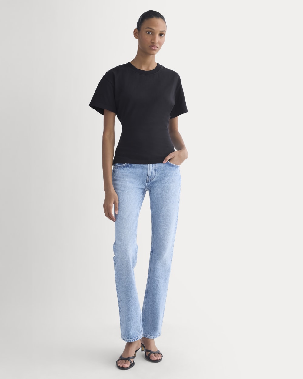 Everlane x Elena Bonvicini 73 Tee in Closing Time — detail view