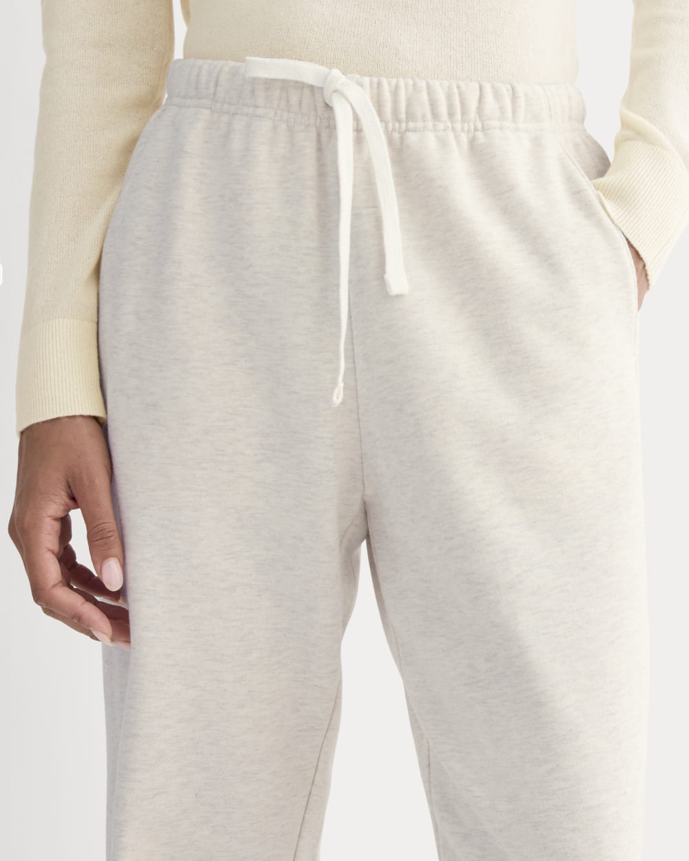The Off-Duty Jogger in Heathered Oat — detail view