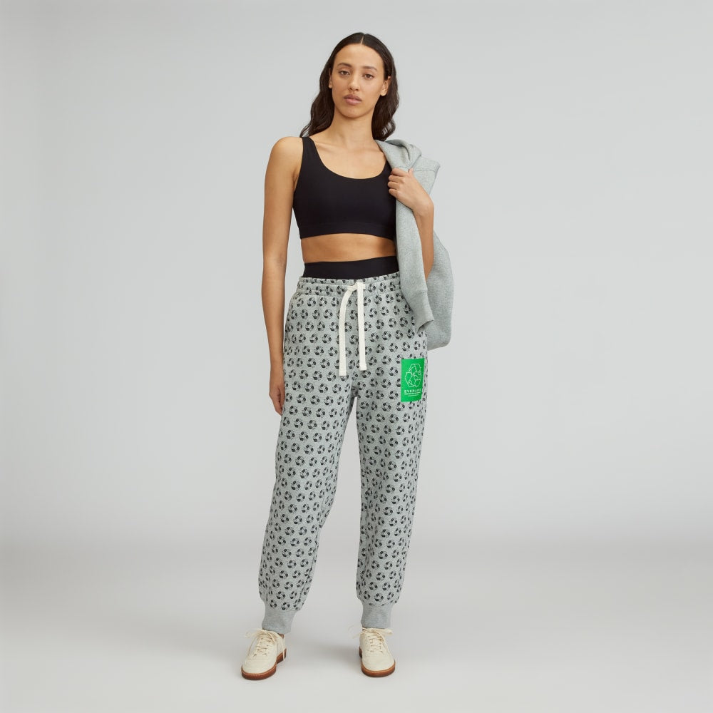 The ReTrack Jogger in Earth Day Grey — front view