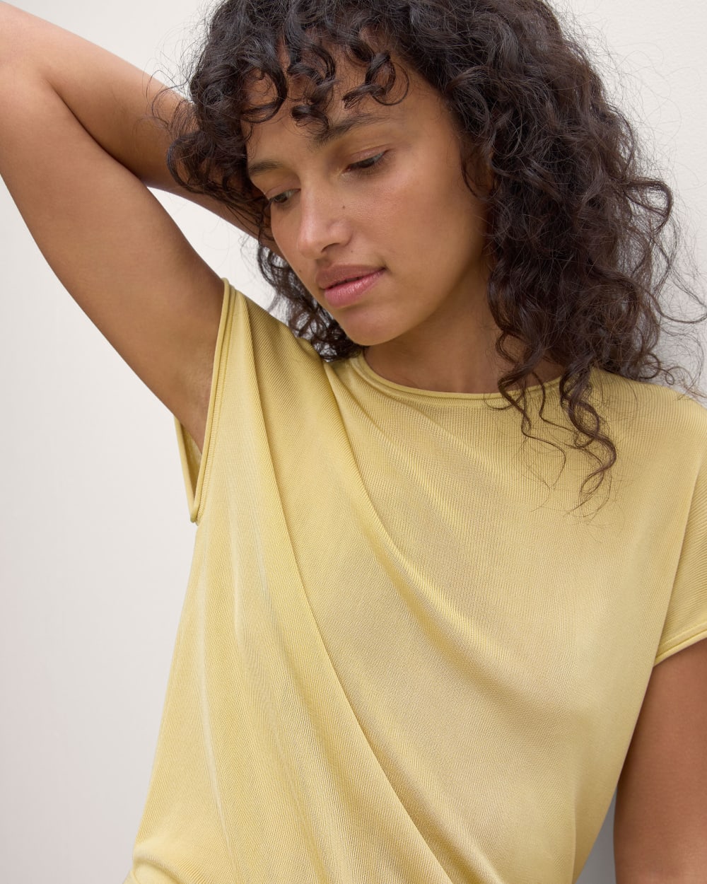 The Oversized Knit Top in Parsnip — alternate view