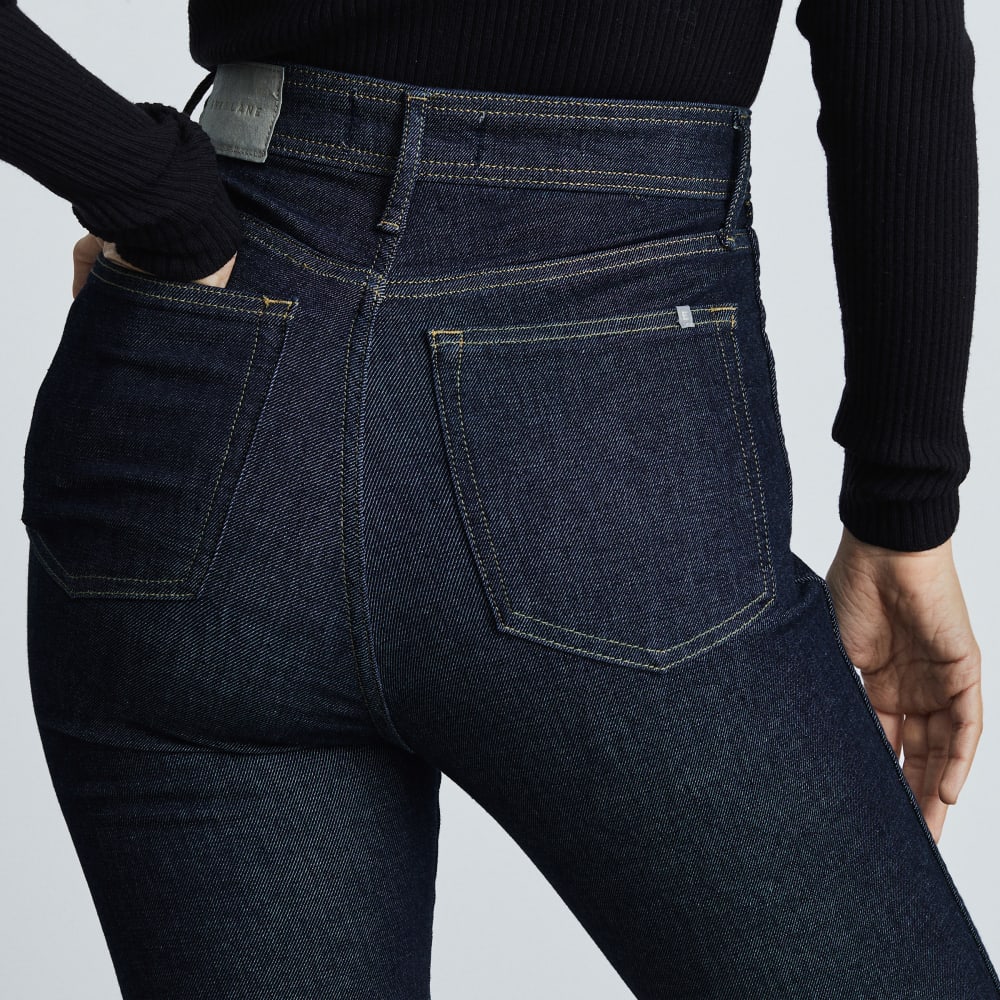 The Way-High® Clean Front Skinny Jean in Dark Indigo — detail view