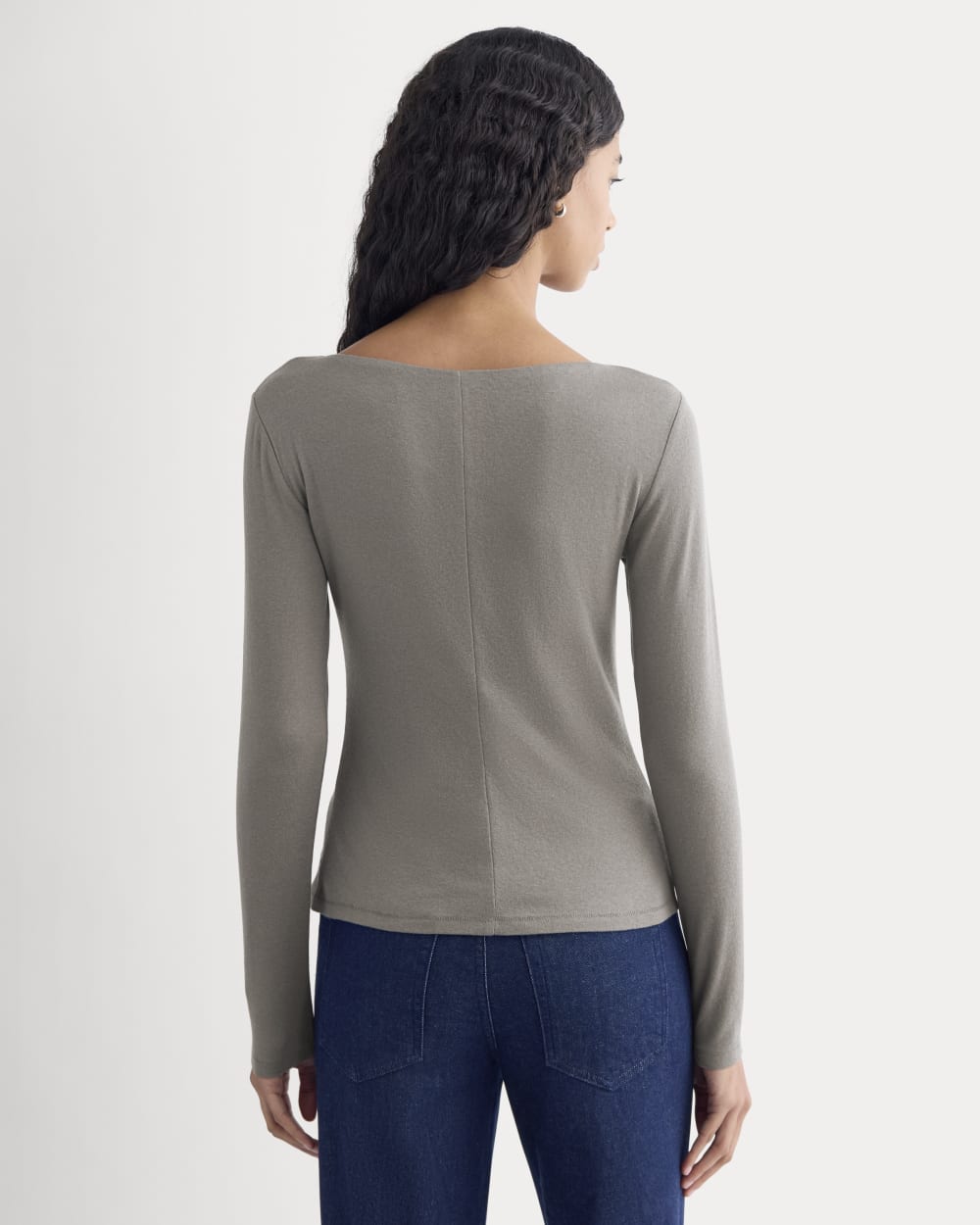 Button-Up Top in Butterluxe in Taupe — detail view