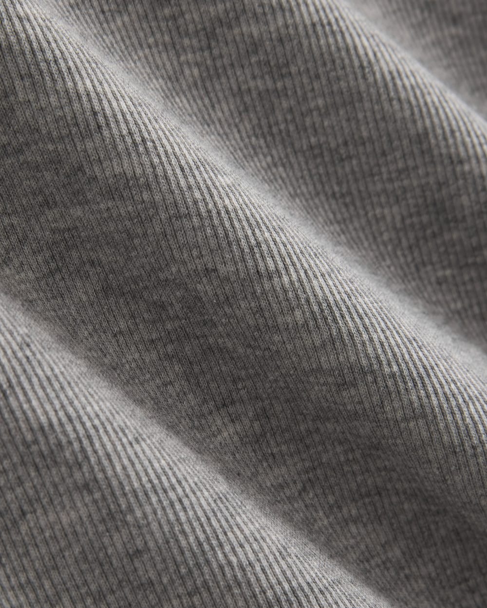 Luxe Rib Side Snap Tank in Heathered Light Grey — detail view