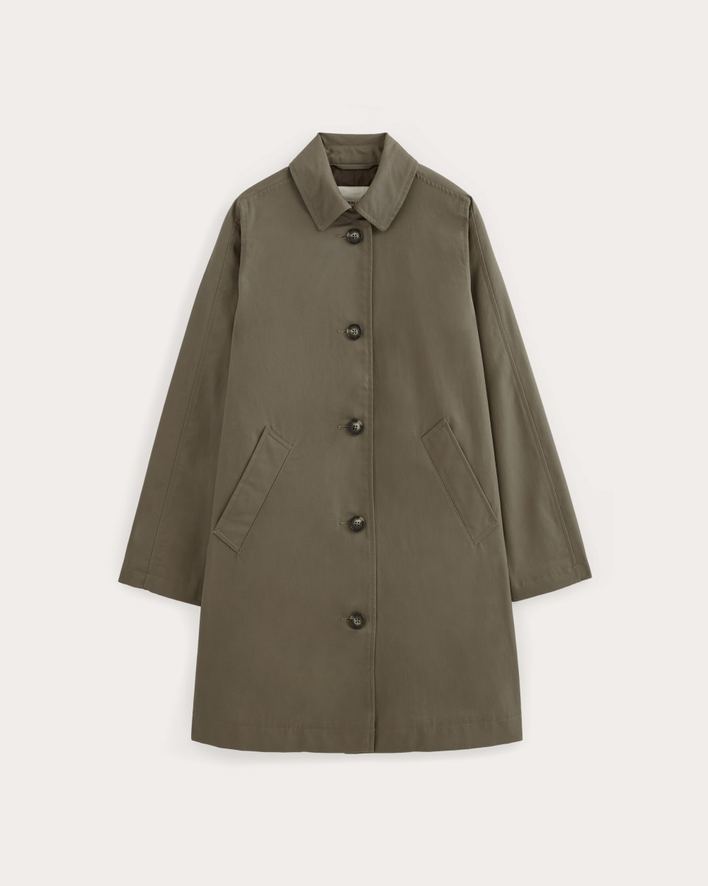 The Mac Coat in Deep Taupe — alternate view