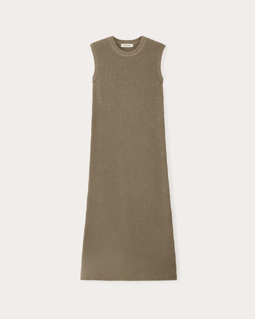 The Midi Dress in Everyday Cotton in Heather Taupe — alternate view