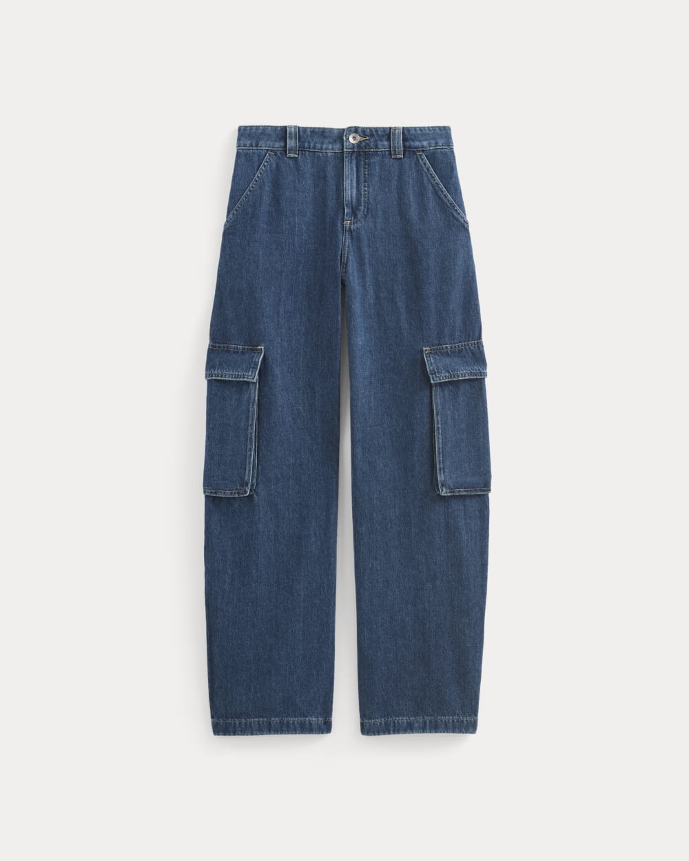 The Mid-Rise Cargo Jean in Tungsten Blue Stone — alternate view