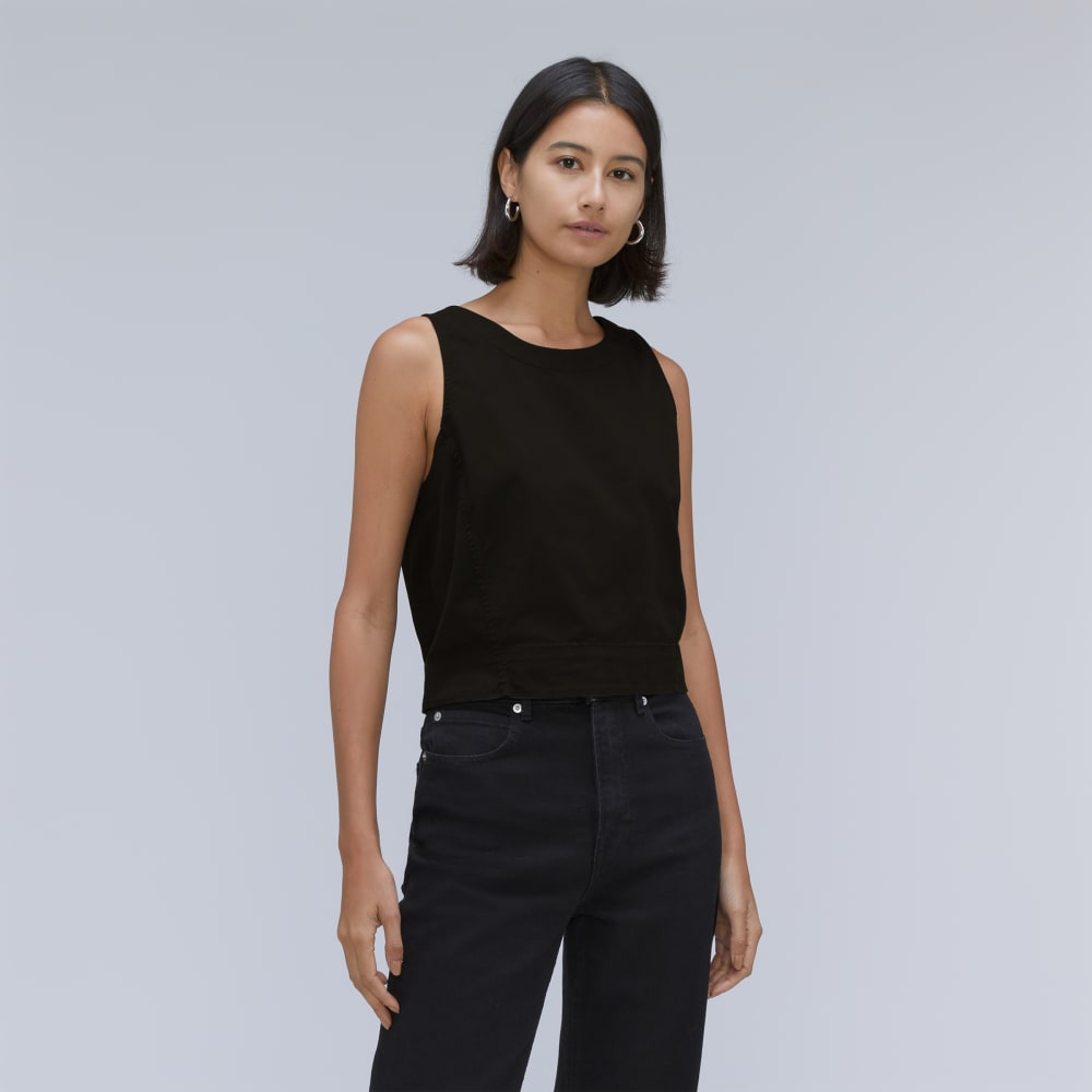 The Easy Shell Top in Black — front view