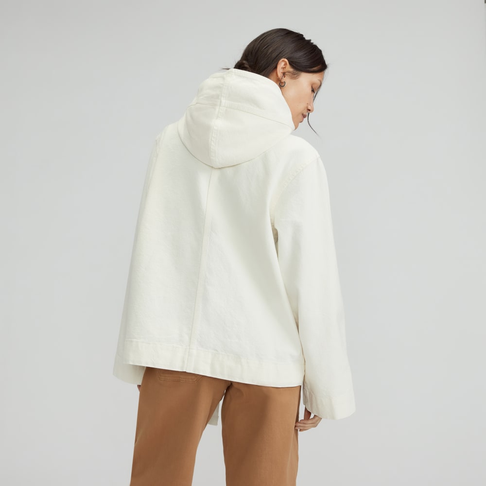 The Canvas Organic Cotton Anorak in Bone — detail view