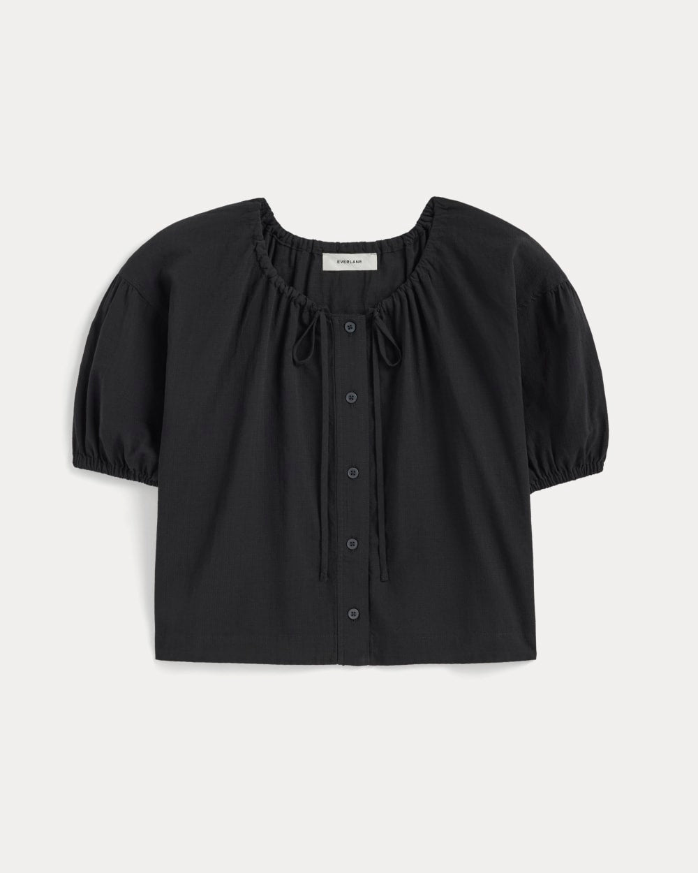 The Gauze Button-Up in Black — alternate view