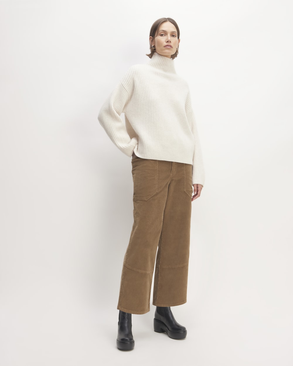 The Corduroy Gardener Pant in Toasted Coconut — front view