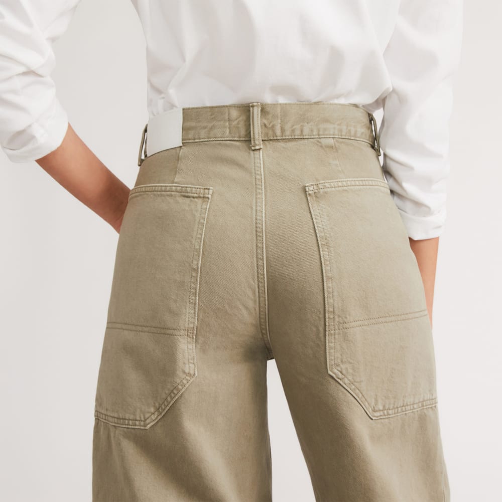 The Way-High® Gardener Cropped Jean in Moss — detail view