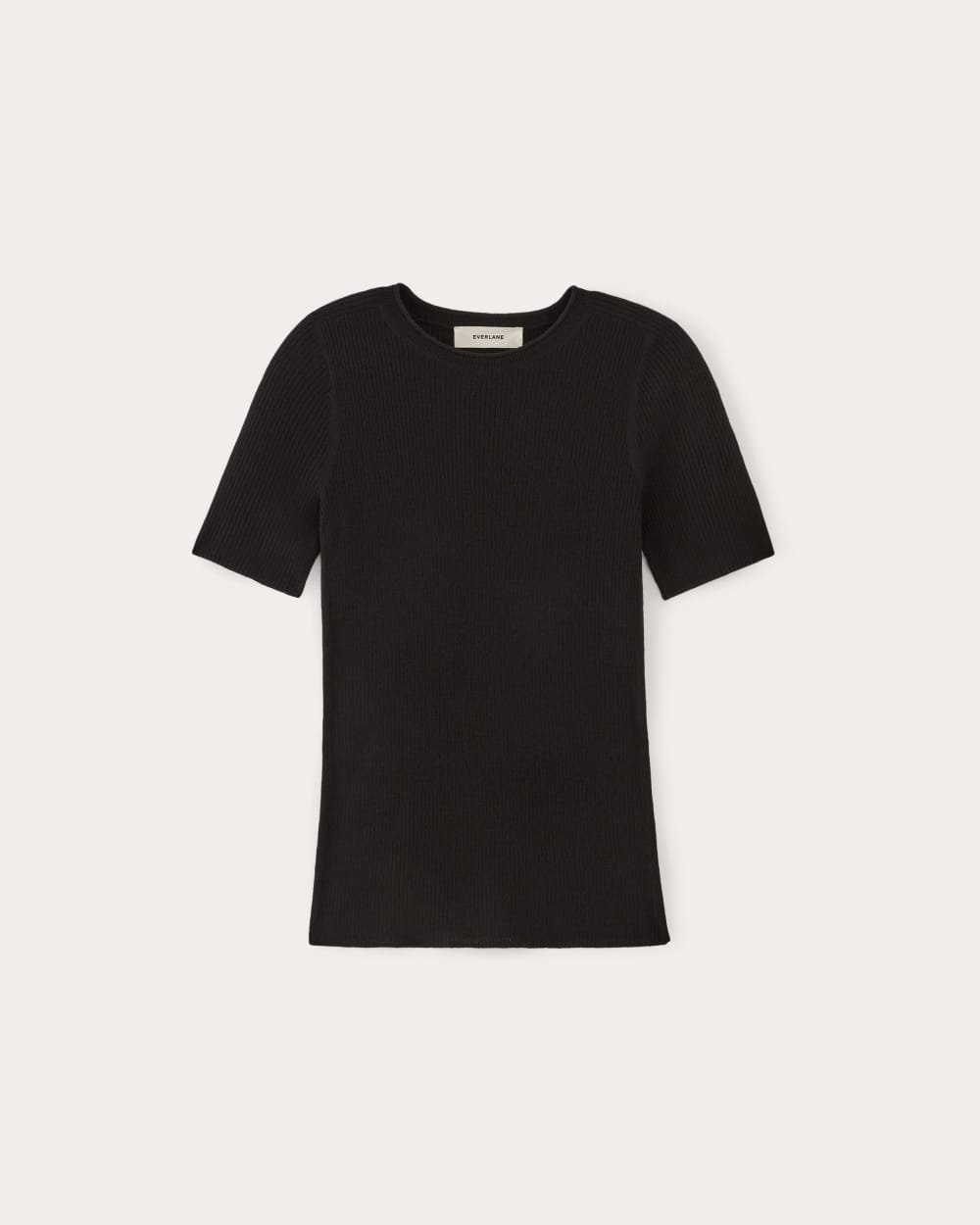 The Sweater Tee in Ultrasoft Merino in Black — alternate view
