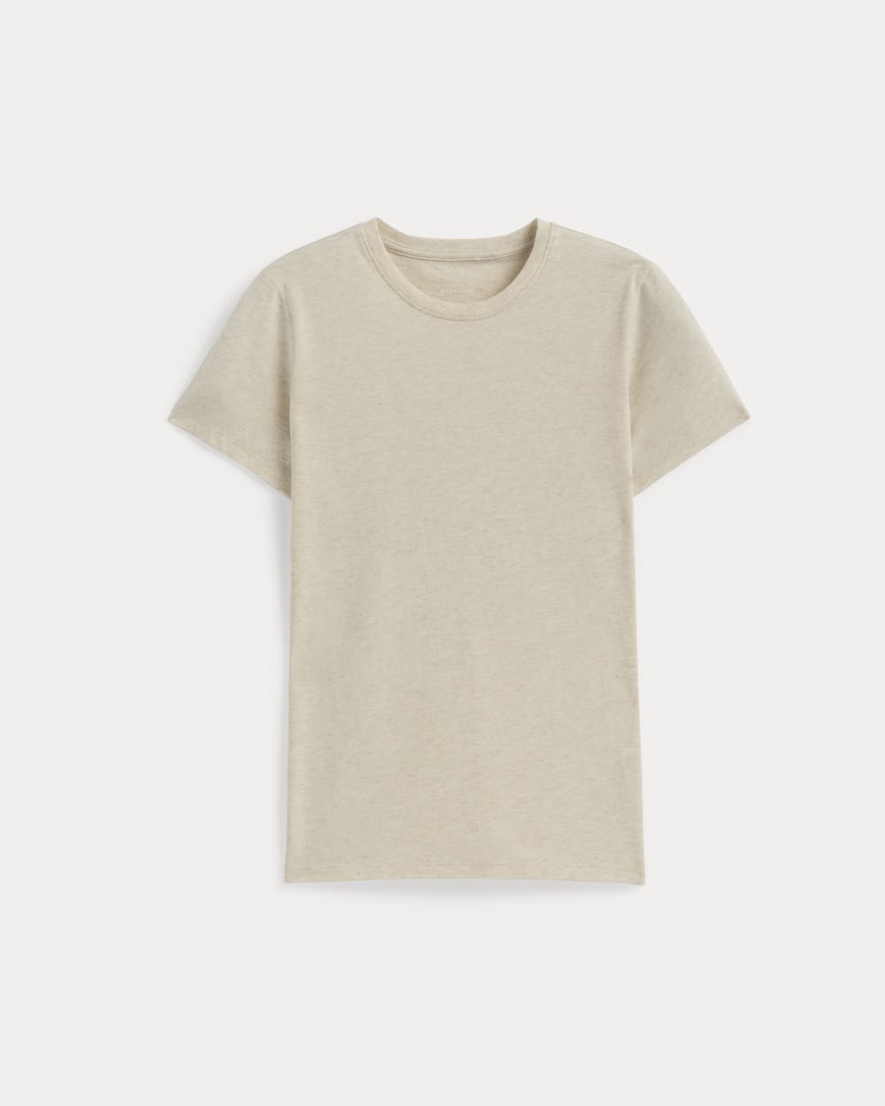 The Slim Crew in Essential Cotton in Heathered Oat — alternate view