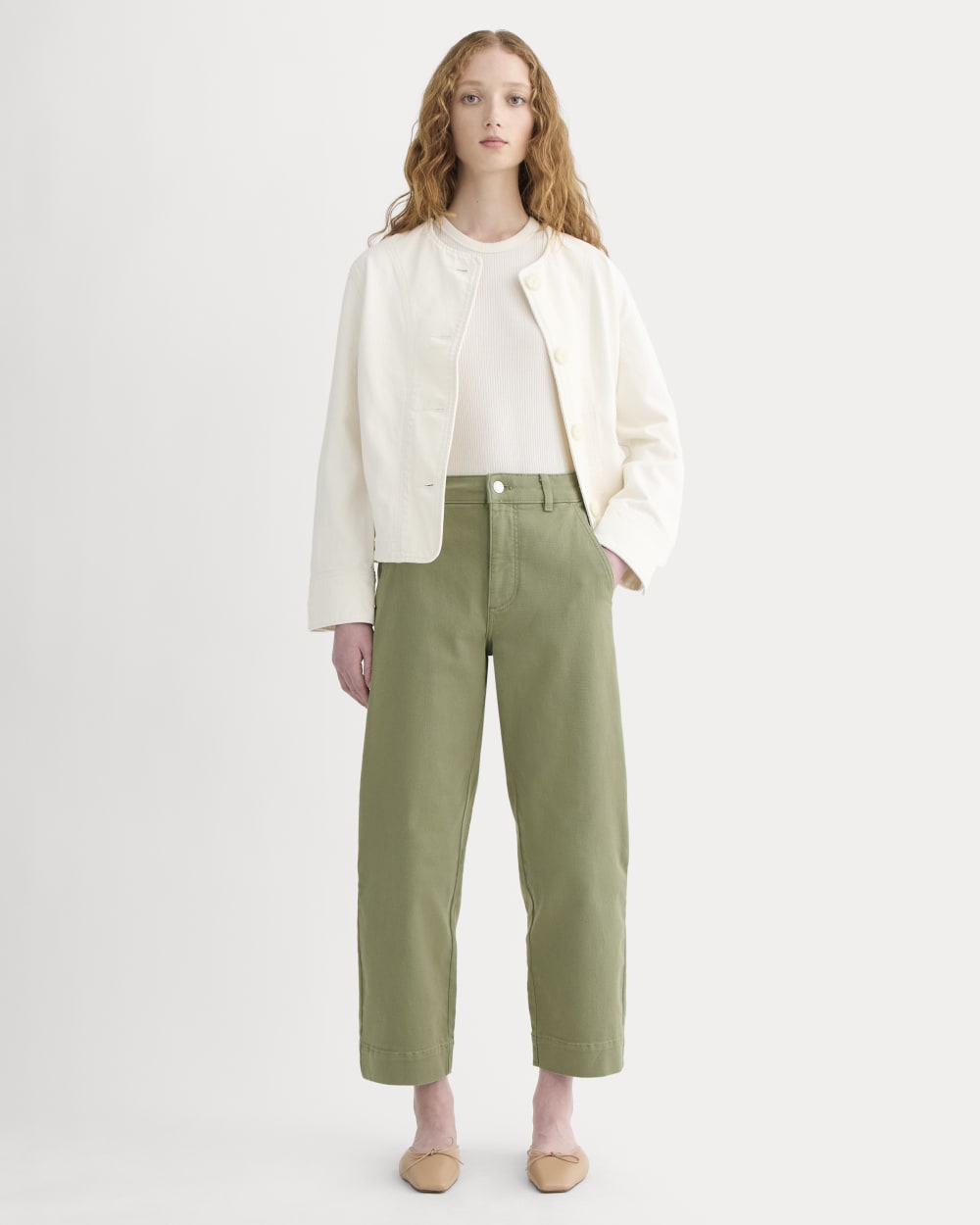 The Utility Straight-Leg Pant in Sagebrush — front view