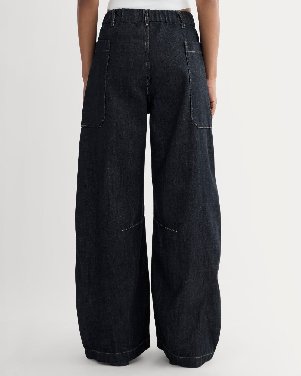 The Gardener Pull-On Jean in Dark Indigo — detail view