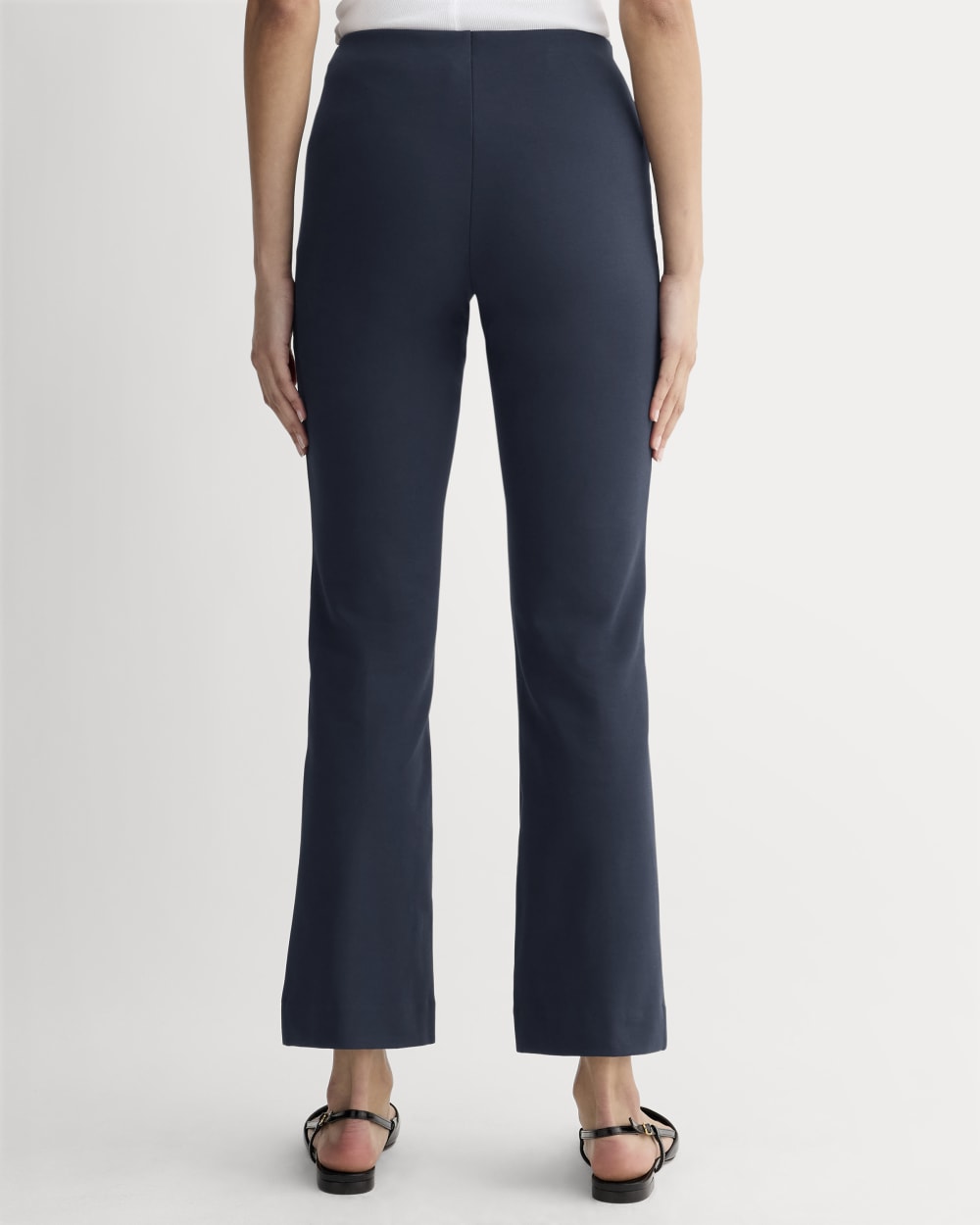 The Dream Kick Flare Pant in Navy — detail view