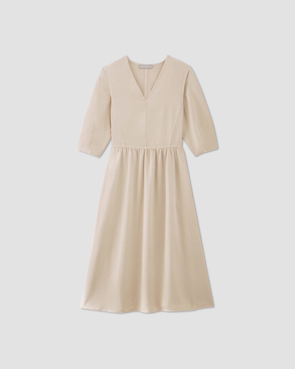 The TENCEL™ Puff-Sleeve Dress in Whisper Pink — alternate view