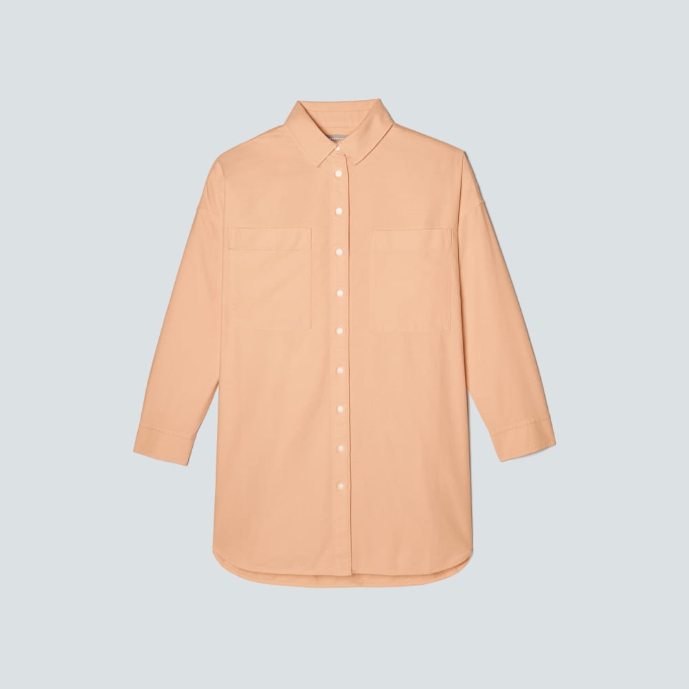 The Way Long Oxford Shirt in Apricot — alternate view