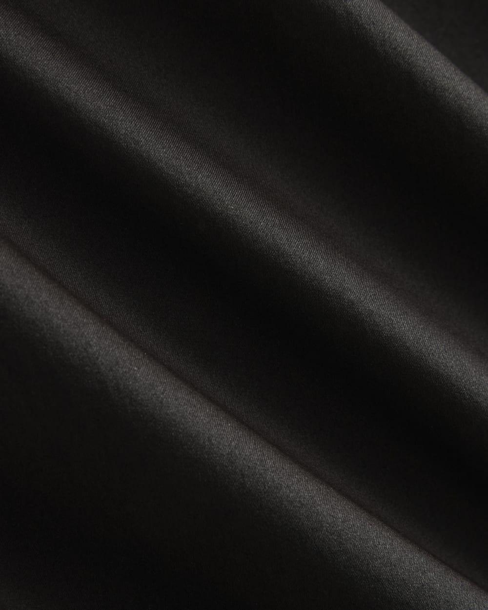 Thin Strap Cami in Silk Charmeuse in Black — detail view