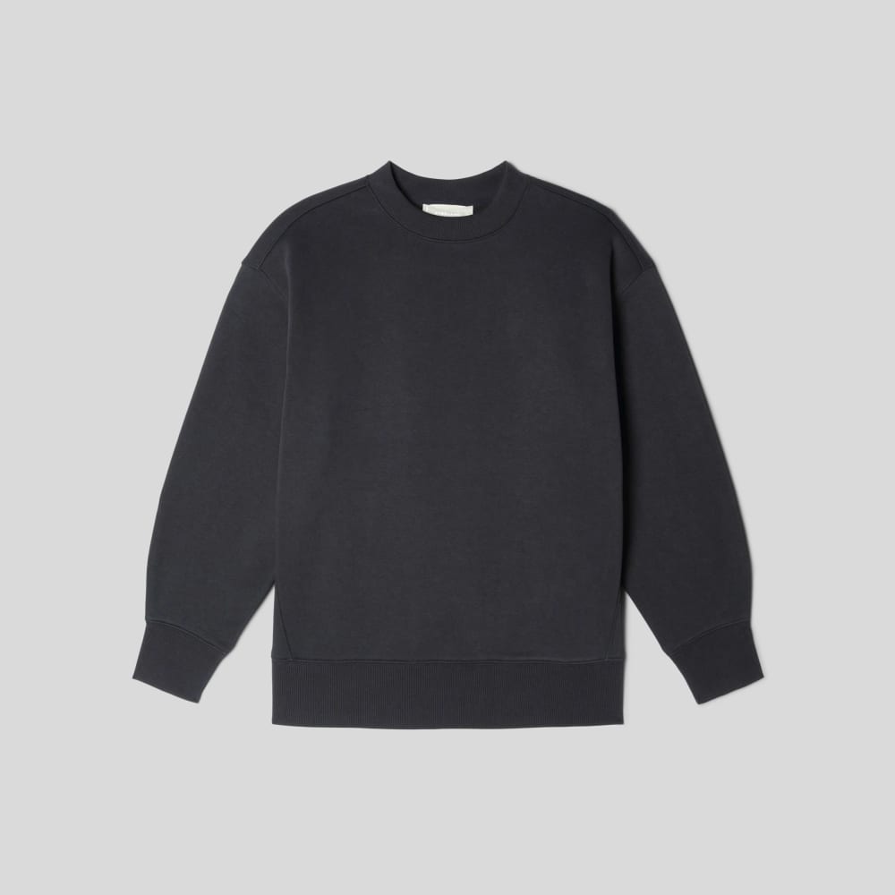 The ReTrack Oversized Crew in Black — alternate view