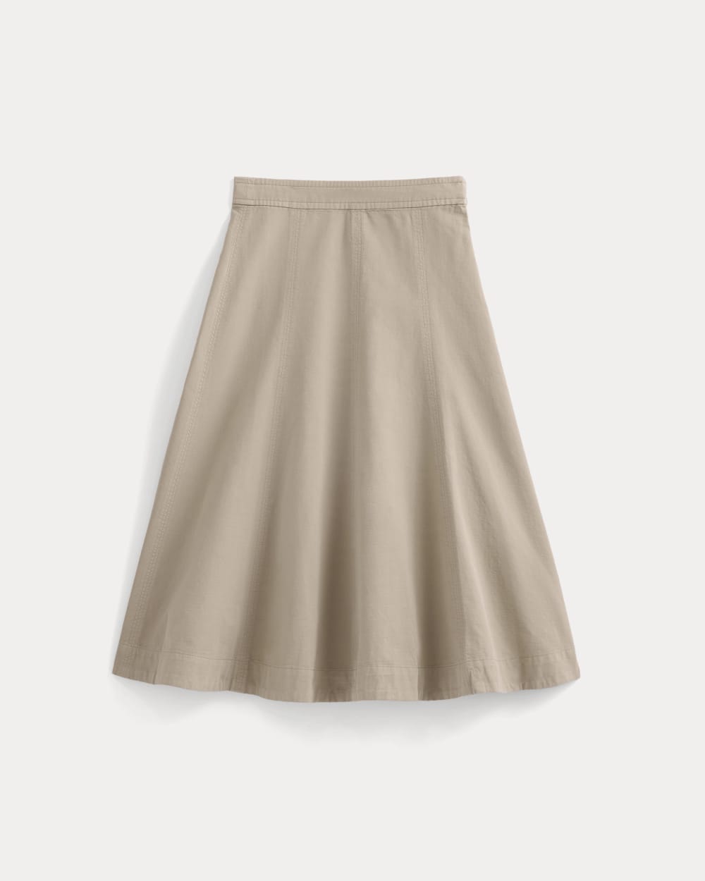 Seamed Midi Skirt in Trench Coat Khaki — alternate view