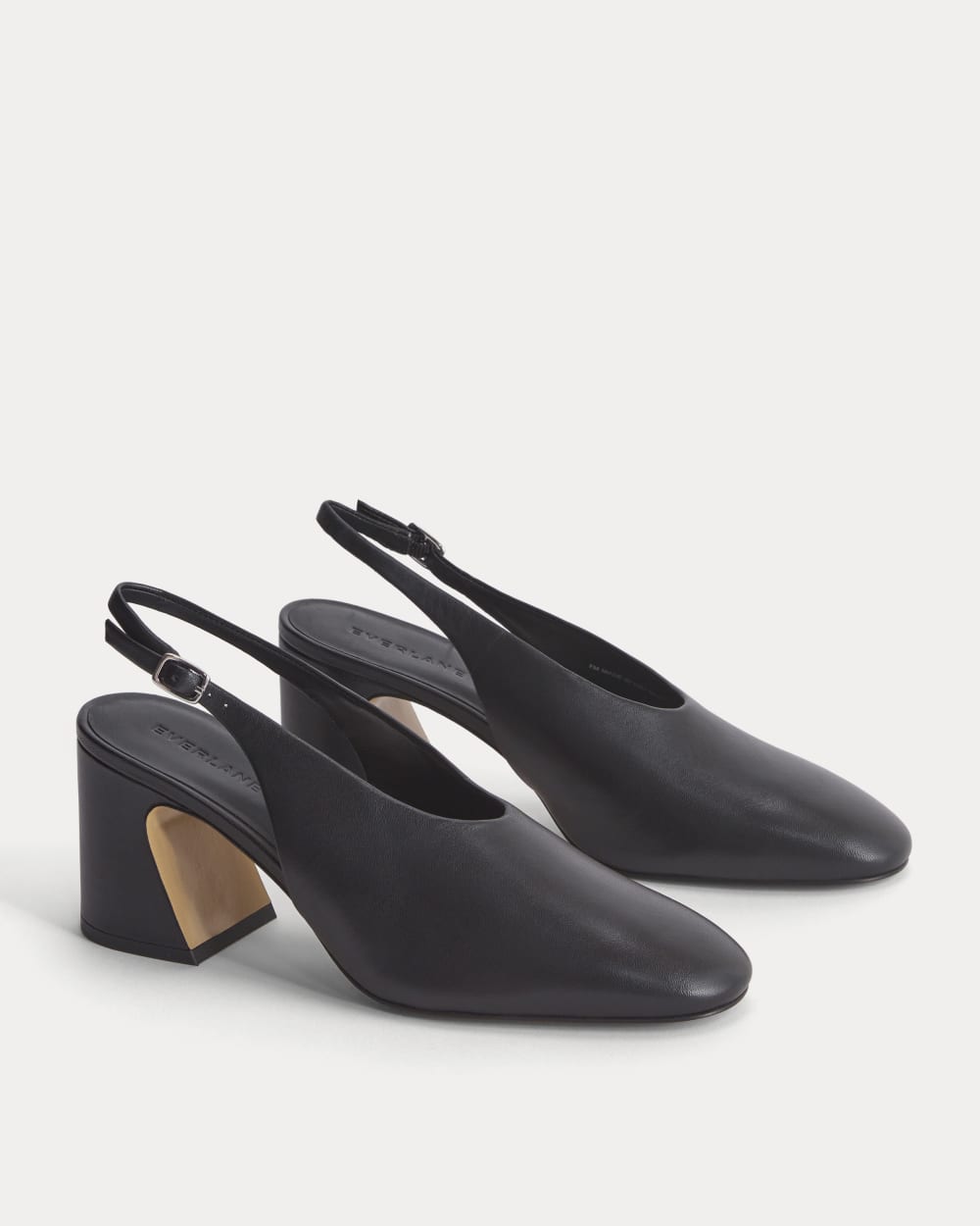 Curved Slingback Heel in Black — alternate view