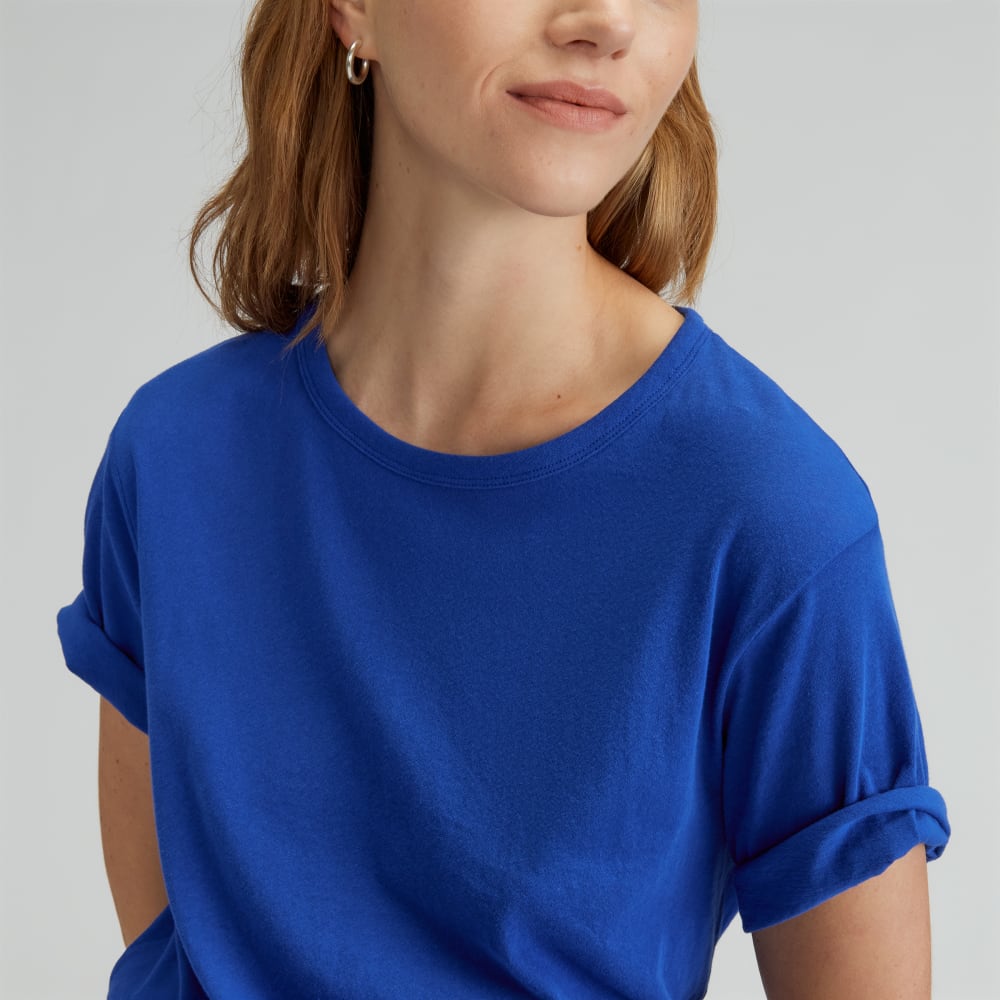 The Air Tee in Mazarine Blue — detail view
