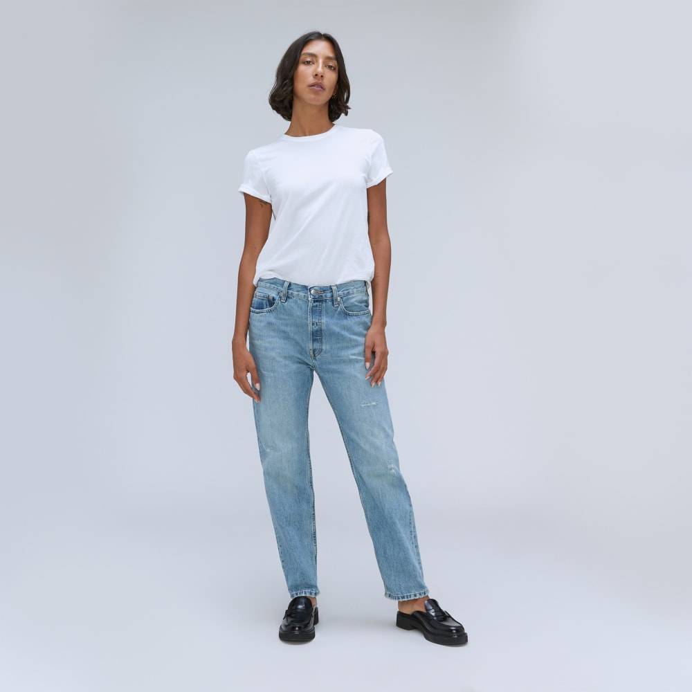 The Rigid Slouch Jean in Broken-In Blue — front view