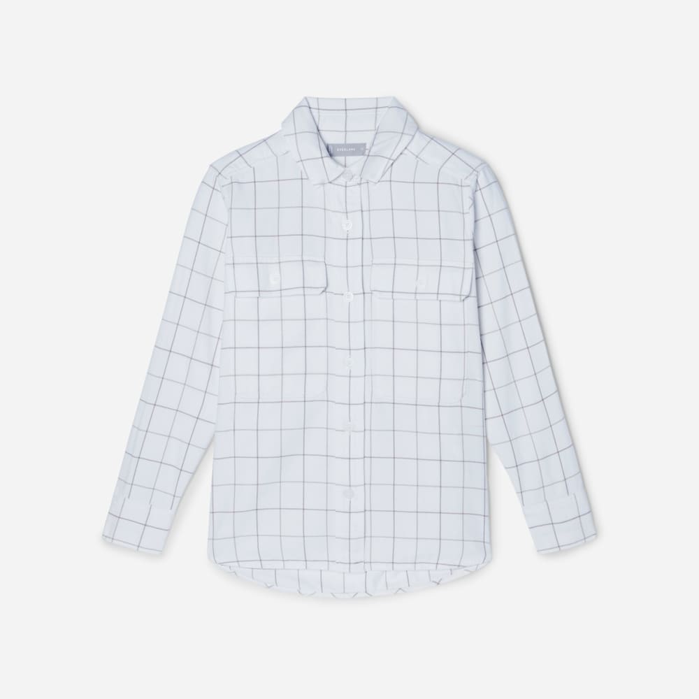 The Classic Cotton Flannel Shirt in Canvas Tan Plaid — alternate view