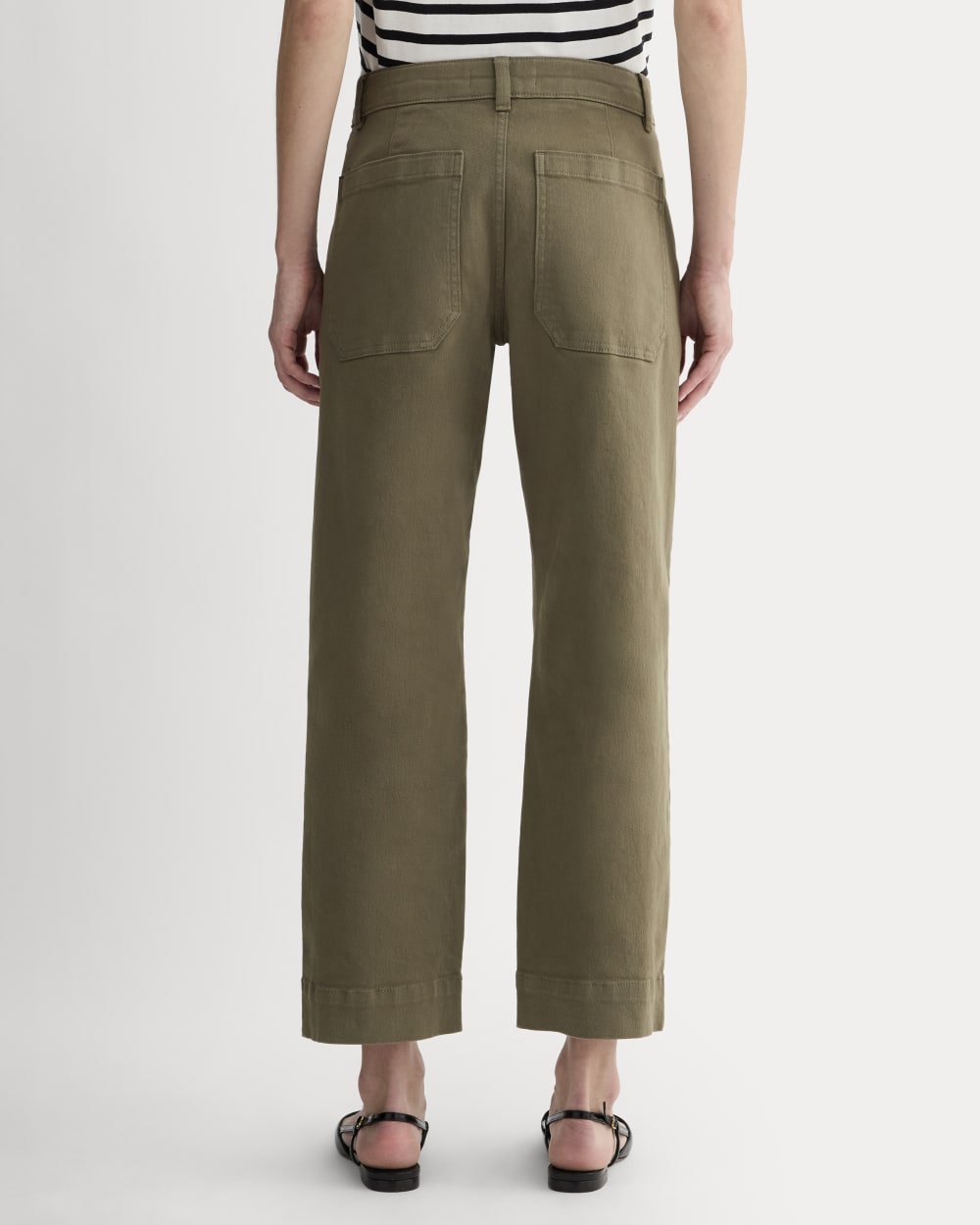 The Utility Straight-Leg Pant in Kalamata — detail view