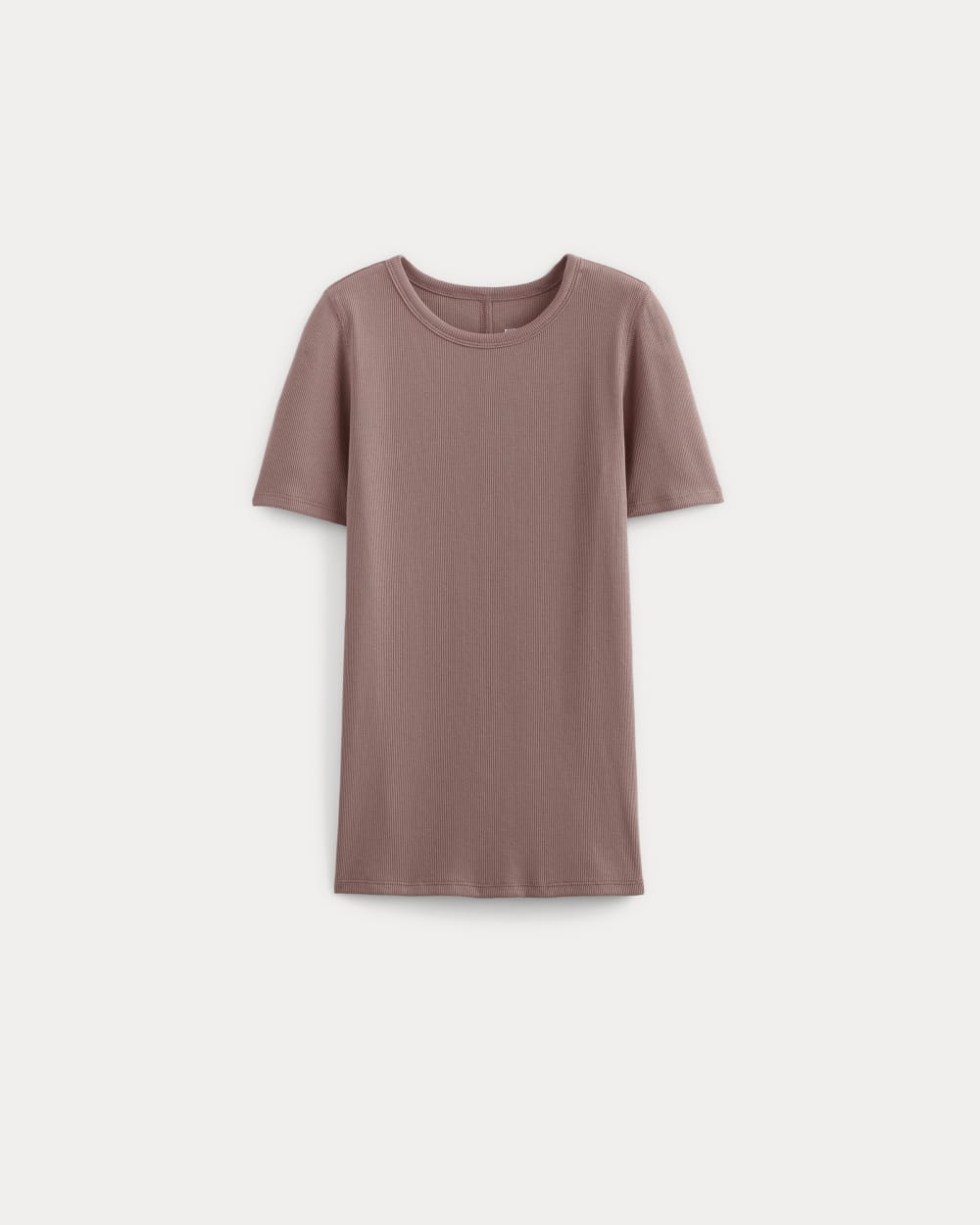 The Luxe Rib Crew in Rose Dusk — alternate view