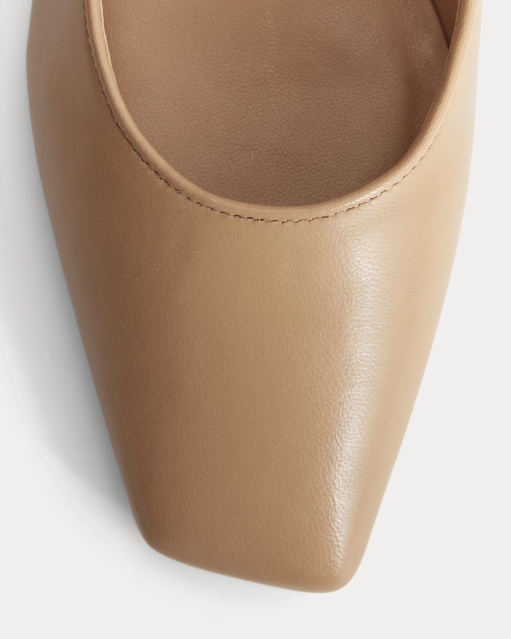 The Ballet Pump in Blush Tan — detail view