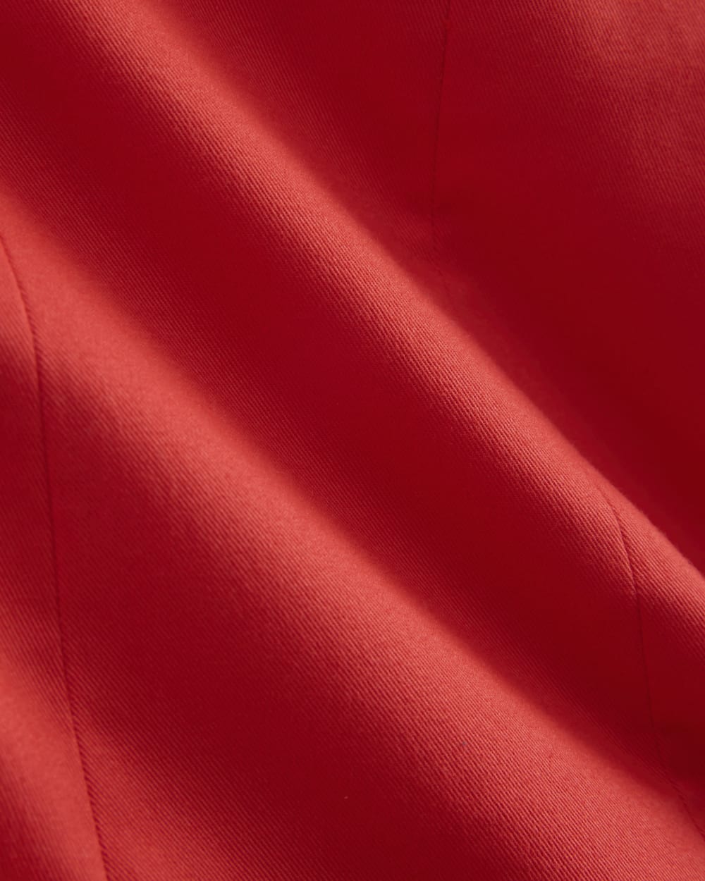 Seamed Mini Dress in Fiery Red — detail view