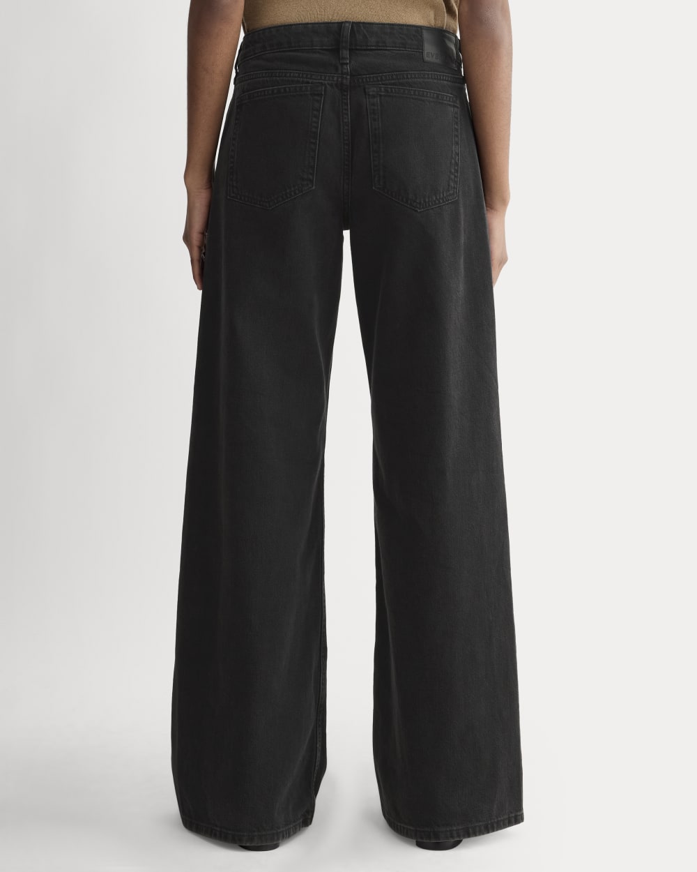 The Low-Key Jean in Washed Black — detail view