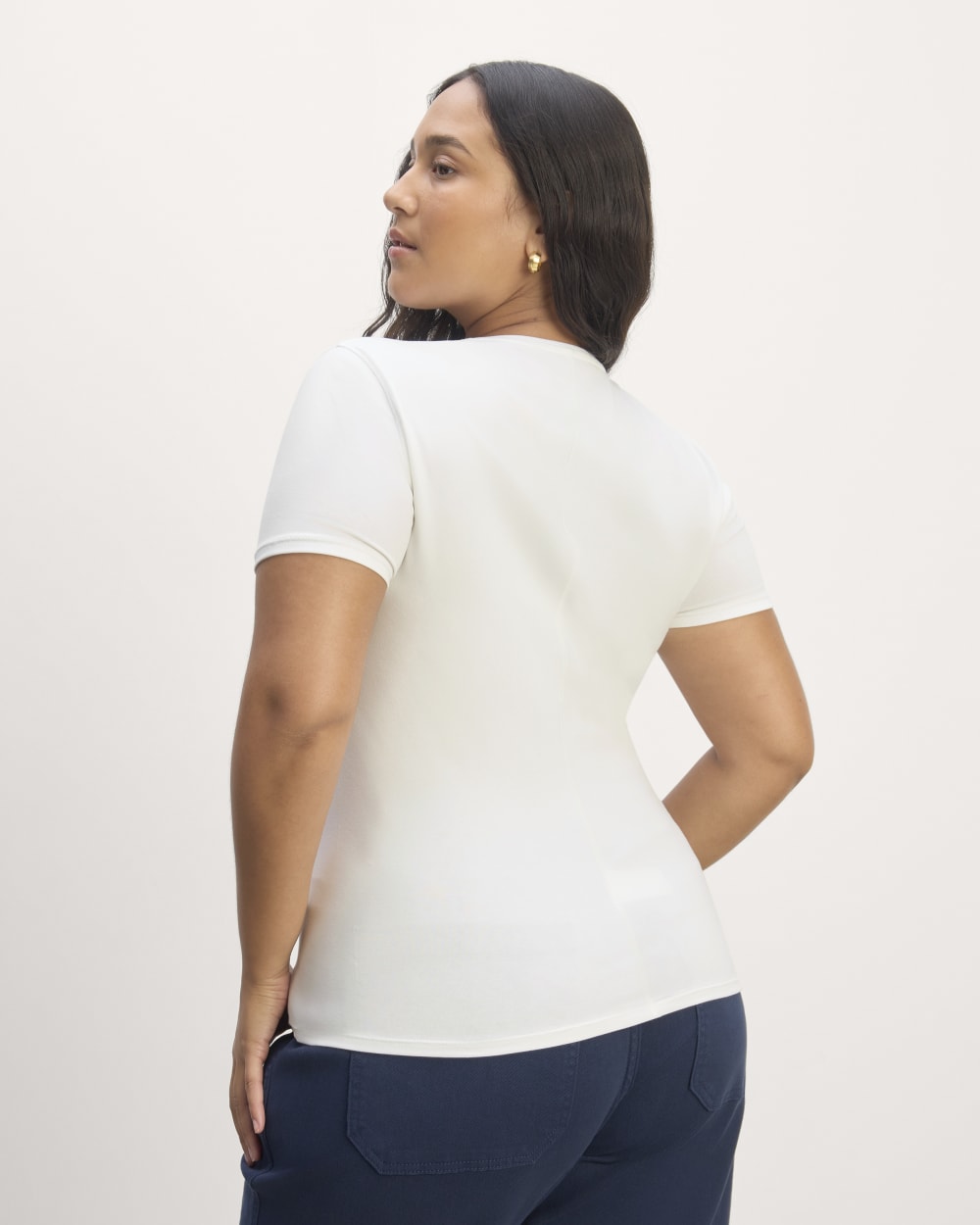 The Form Tee in White — detail view