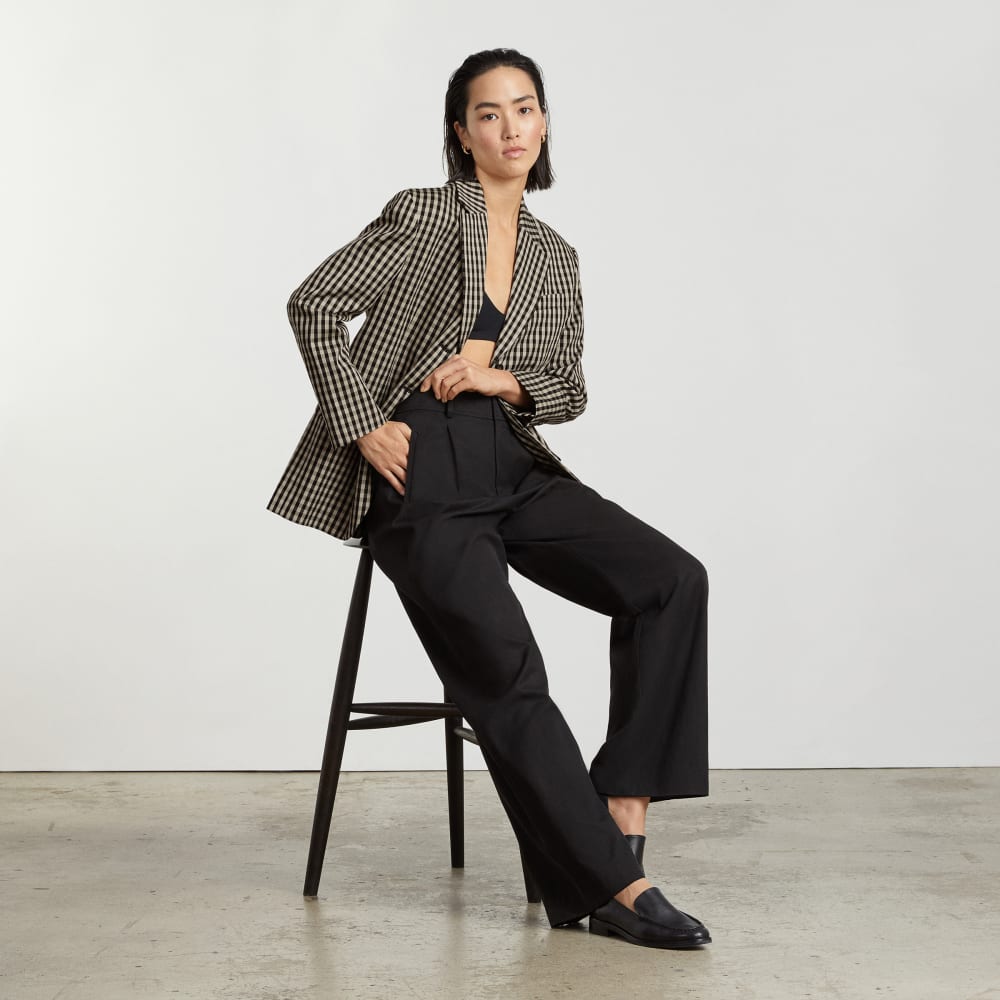 The ’80s Blazer in Khaki / Black — detail view