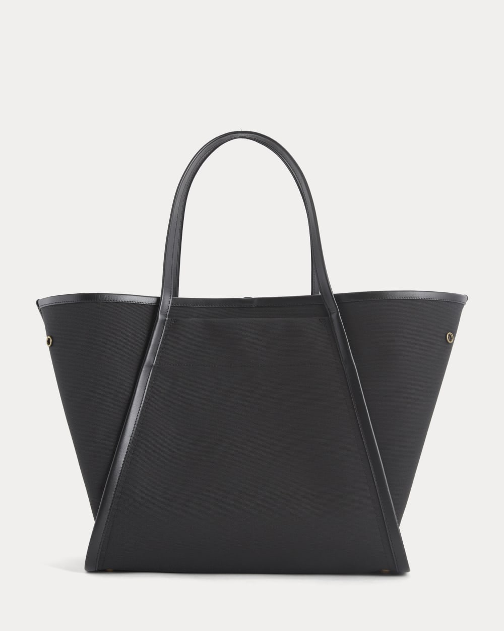 Canvas Lug Tote in Black — front view