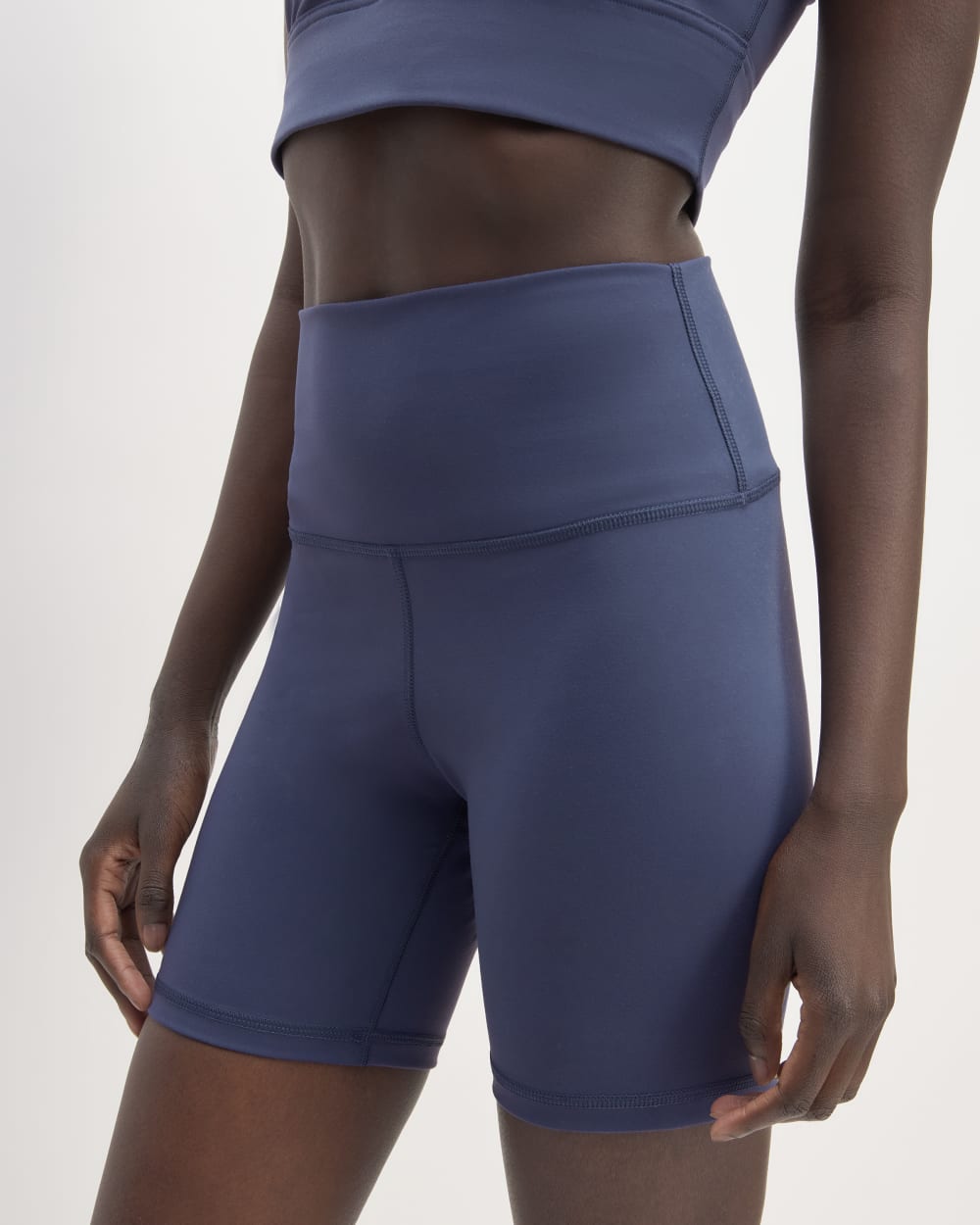 The Perform Bike Short in Ocean Blue — detail view