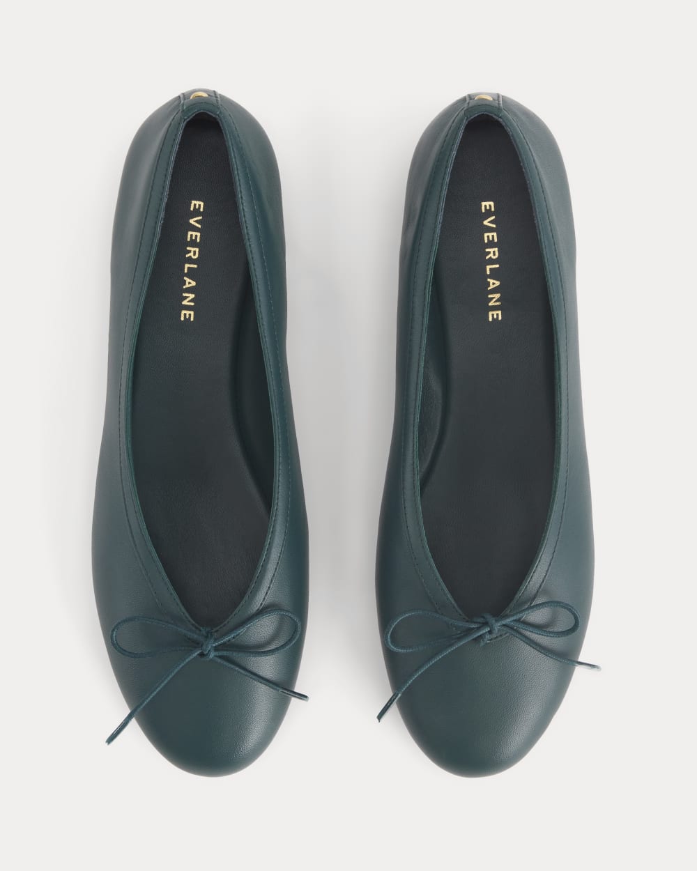Made in Italy Ballet Flat in Juniper — detail view