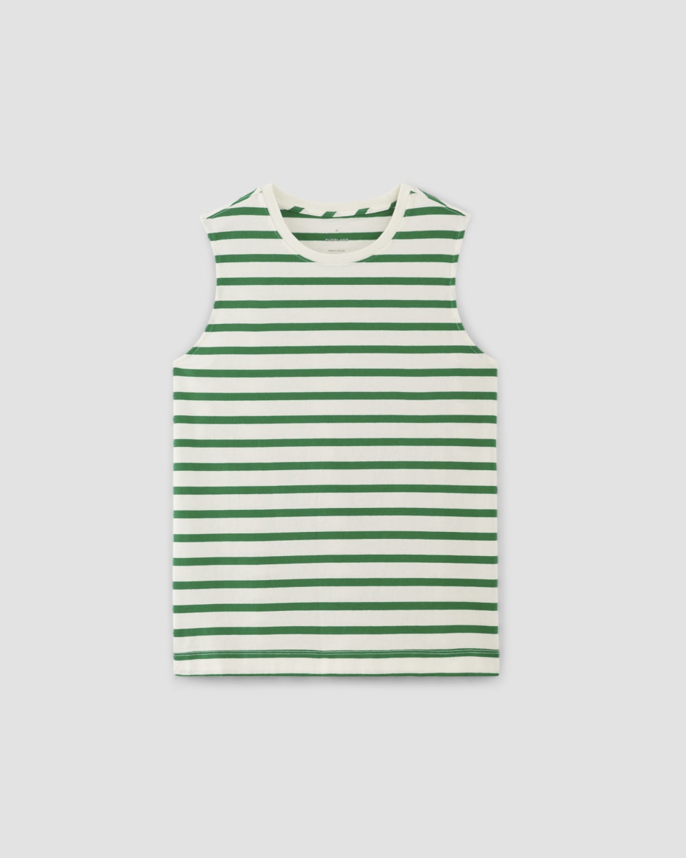 The Mariner Tank in Bone / Grass Green — alternate view