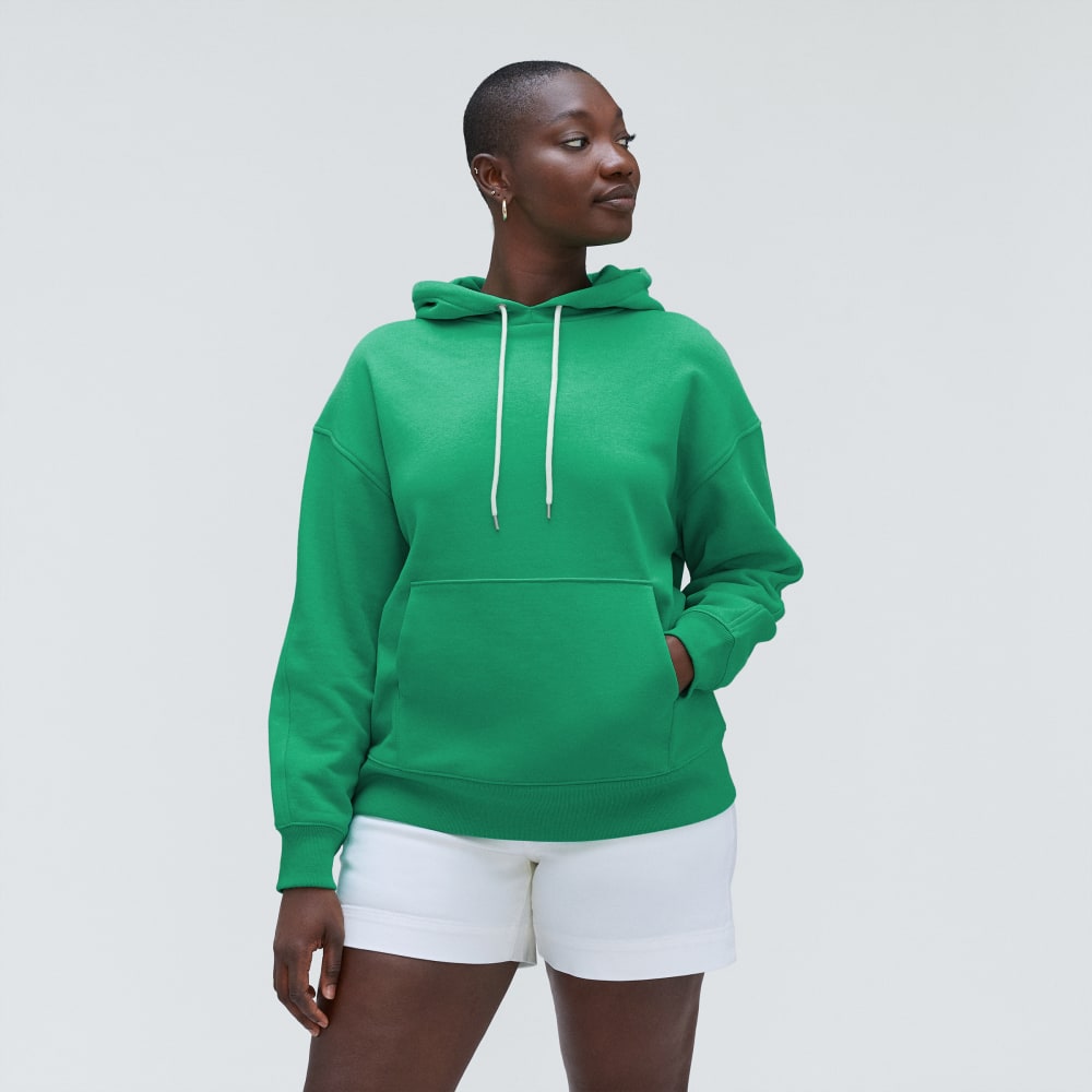 The Track Organic Cotton Popover in Bright Jade — alternate view