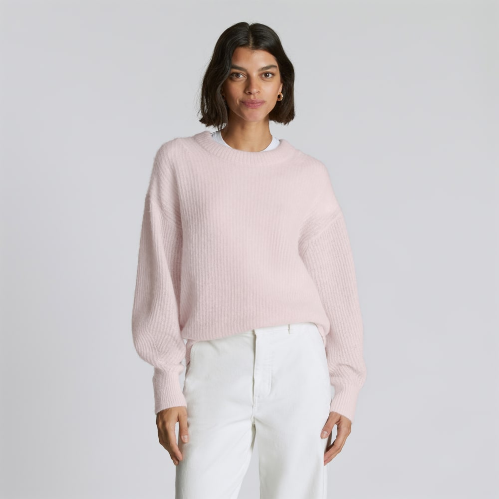The Cocoon Crew in Alpaca in Tinted Lilac — front view