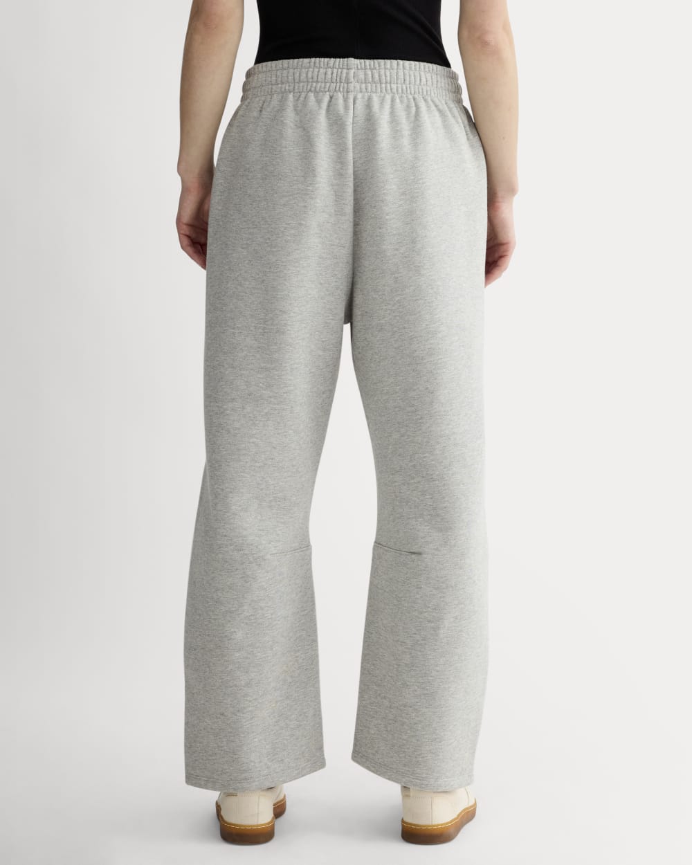Luxe Fleece Barrel Sweatpant in Heathered Grey — detail view