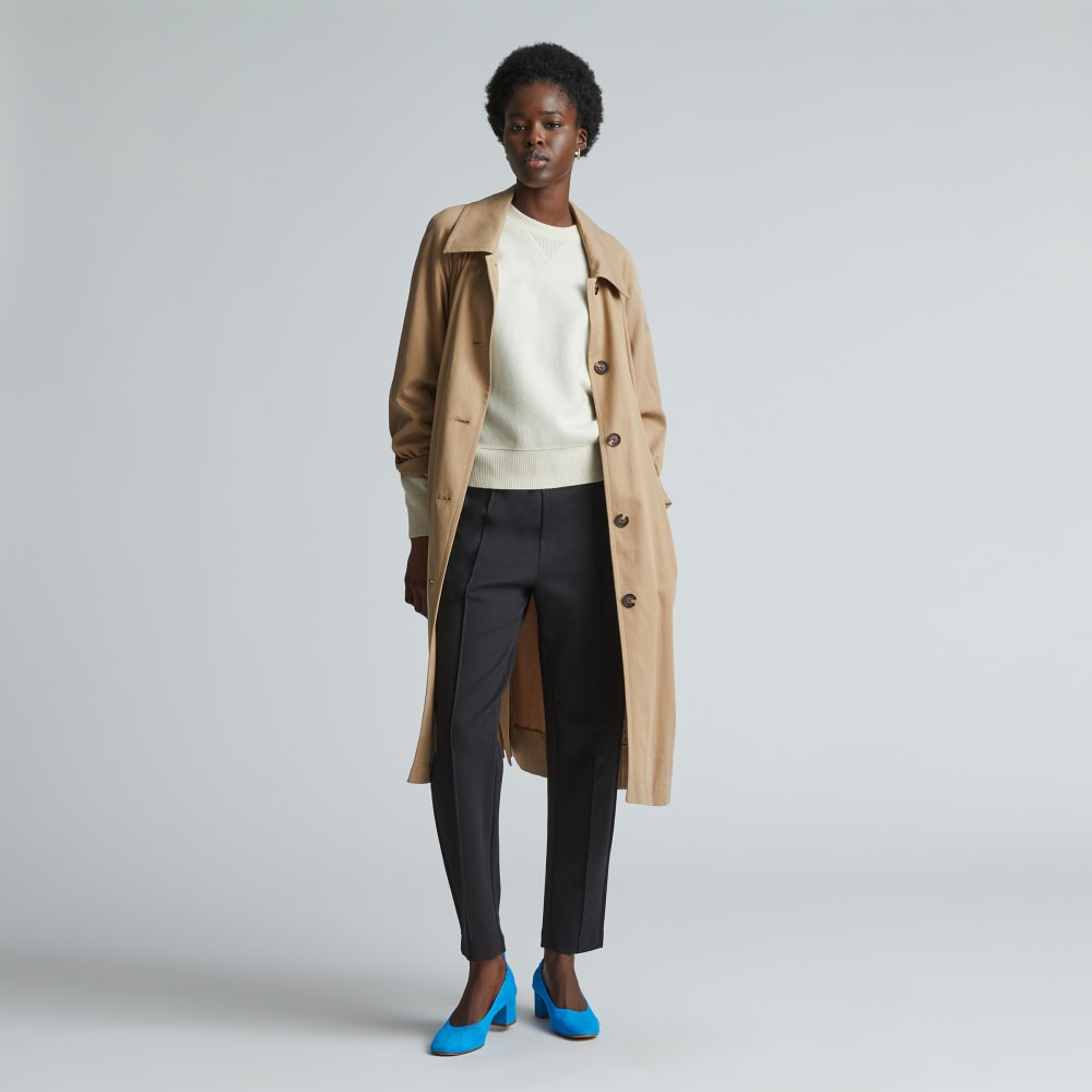The Day Heel in Narrow Fit in Brilliant Blue Suede — detail view