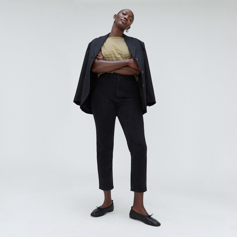 The Cheeky Hourglass Jean in Coal — front view