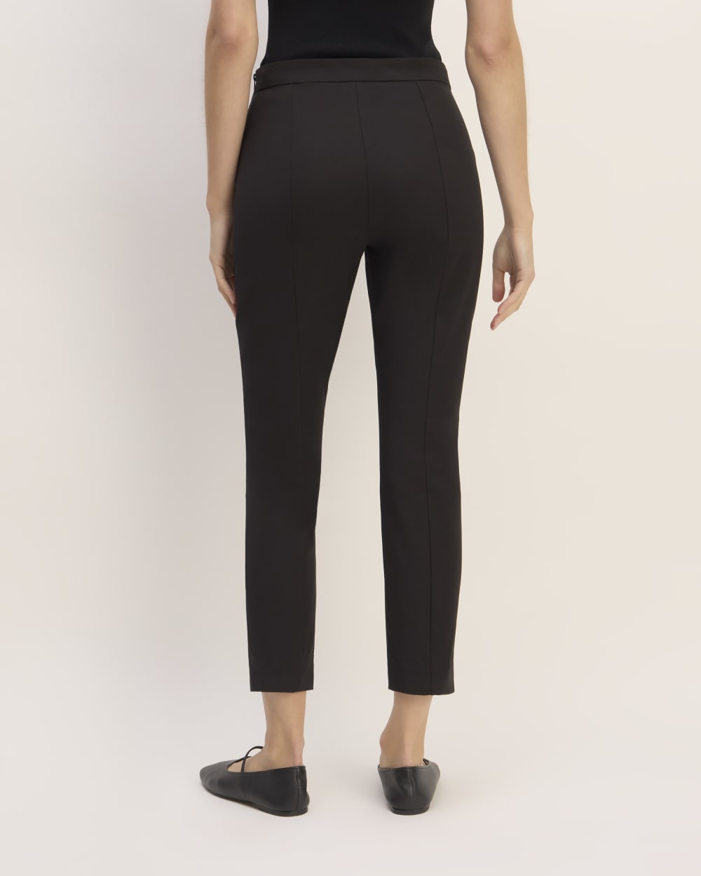 The Bi-Stretch Work Pant in Black — detail view