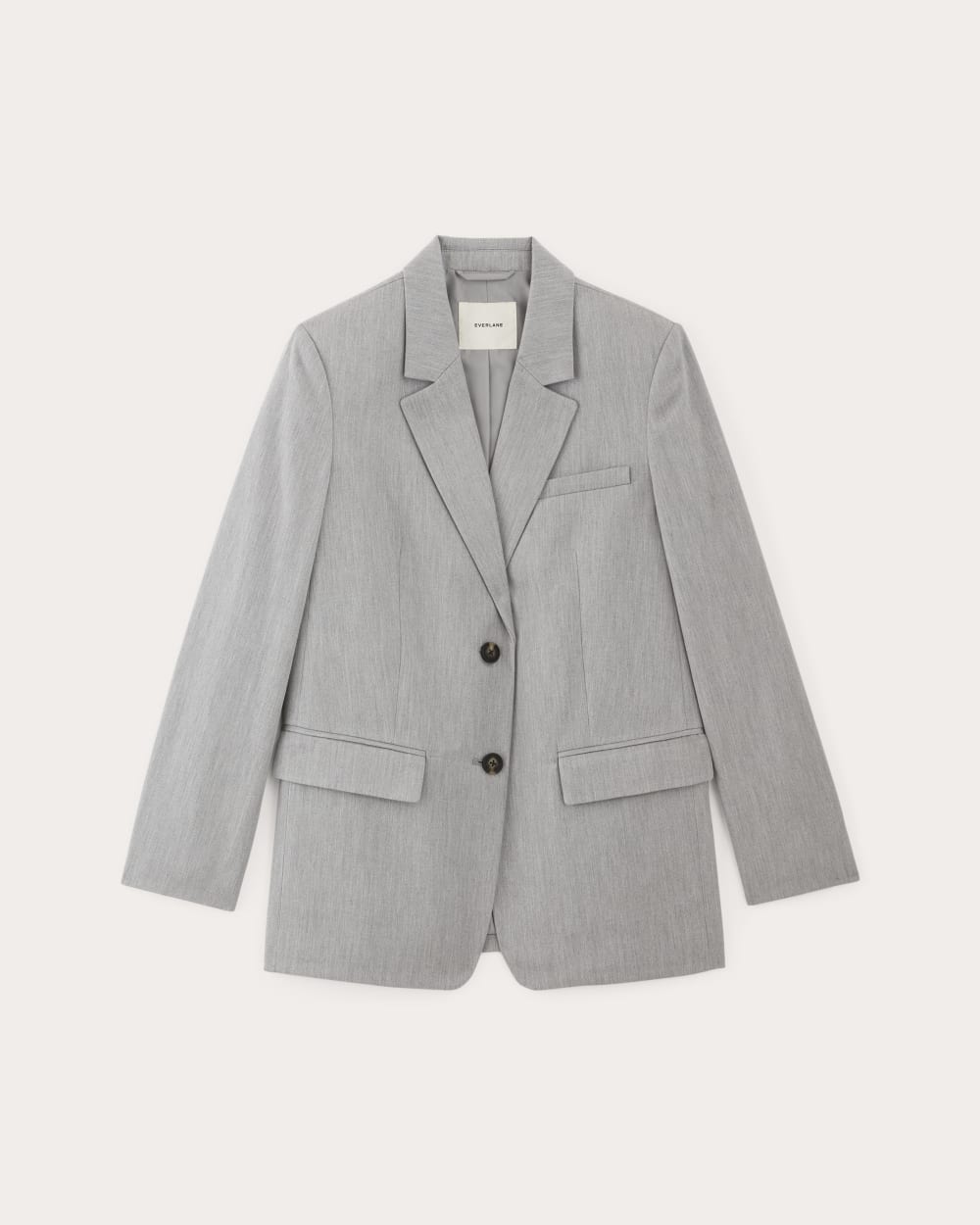 The Oversized Blazer in Buttersmooth in Heather Steel — alternate view