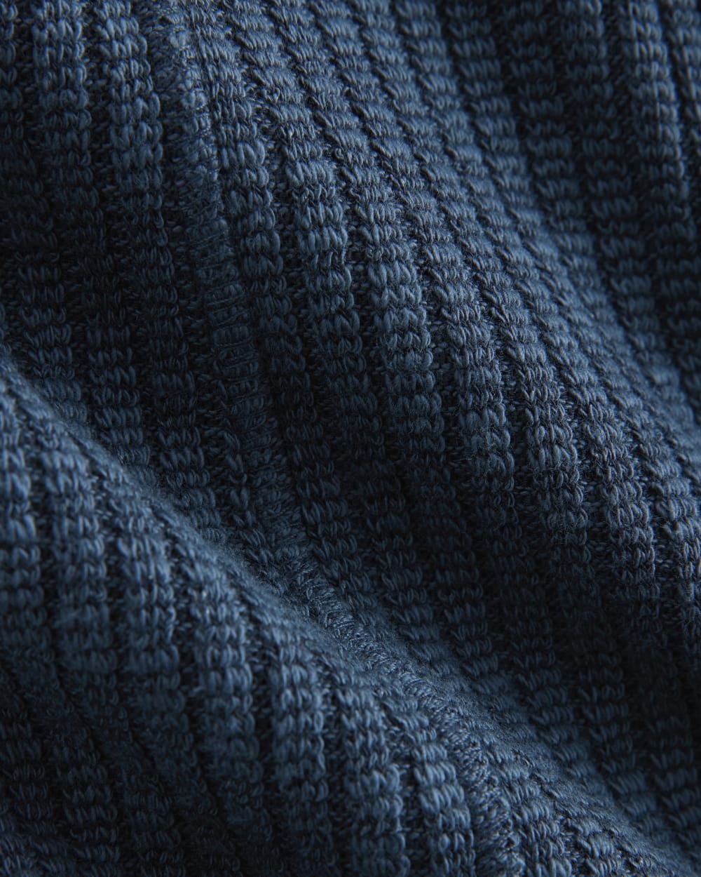 Cozy Rib Button-Up in Mood Indigo — detail view