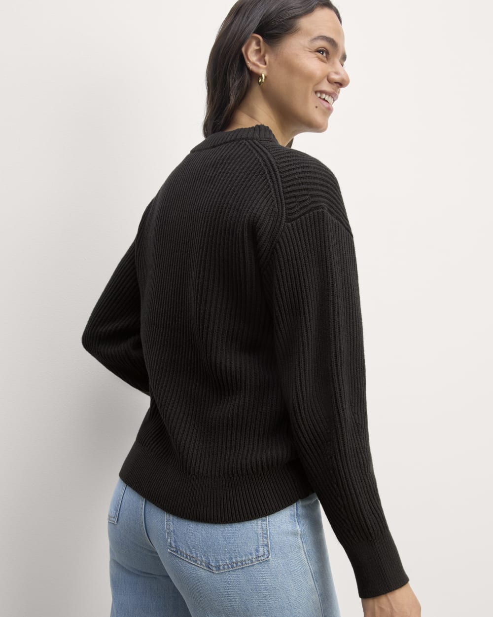 The Cocoon Crew in Everyday Cotton in Black — detail view