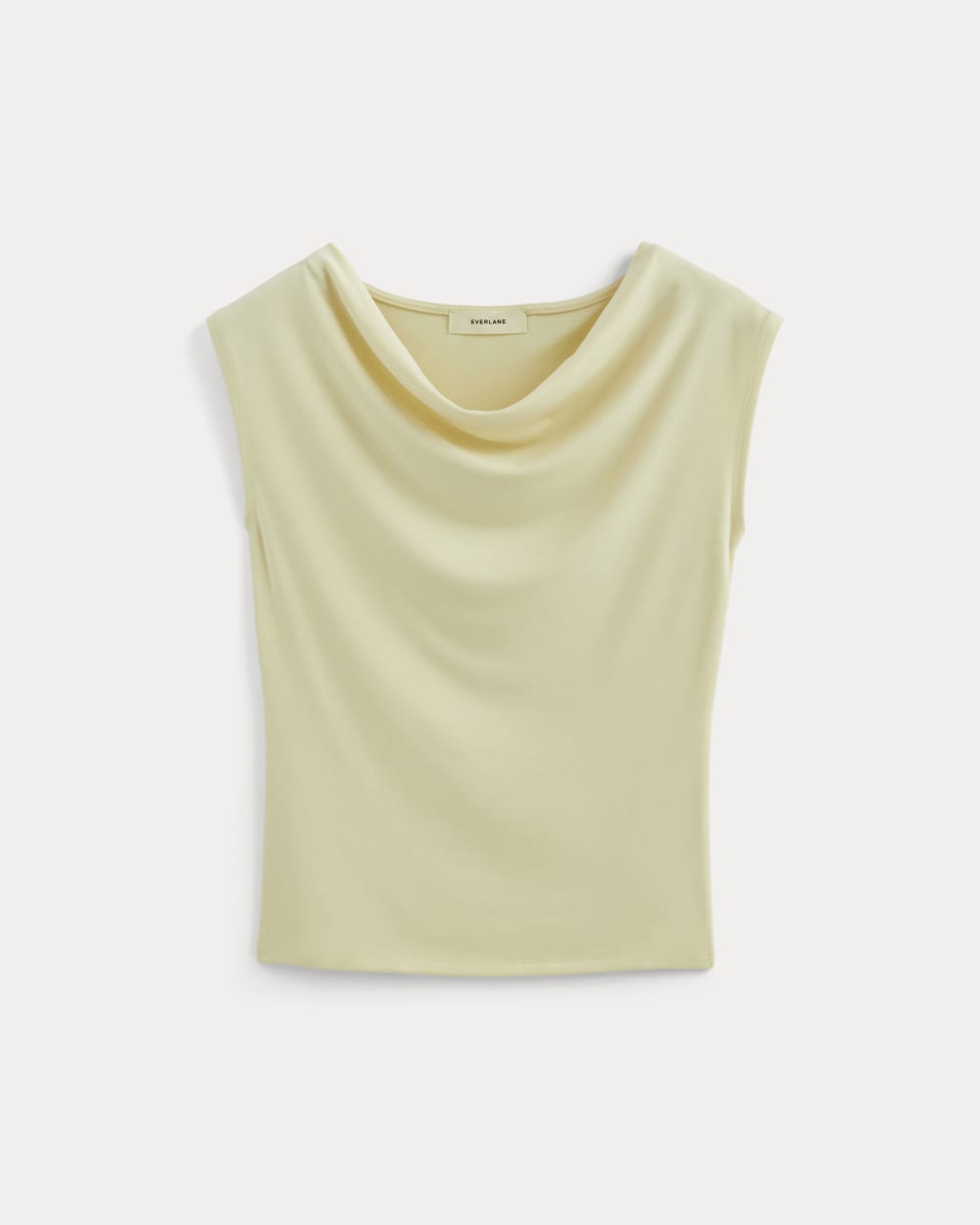 The Draped Top in Butterknit in Light Yellow — alternate view